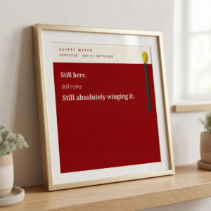 Minimalist sarcastic motivational quote printable wall art with bold typography design, digital download poster for office decor, dorm rooms, therapy spaces, bedrooms, and modern gallery wall styling for relatable adult humor and work stress relief.